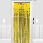 Arka Fon Perde Metalize Gold