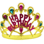 Altın Renk Happy Birthday Doğum Günü Tacı