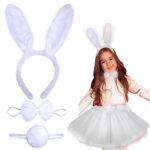 Tavşan Kostüm Seti Beyaz Renk Çocuk Boy