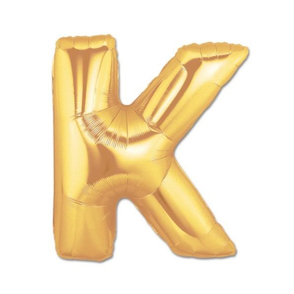 Altın Sarısı Folyo K Harfi Balon 1 Metre