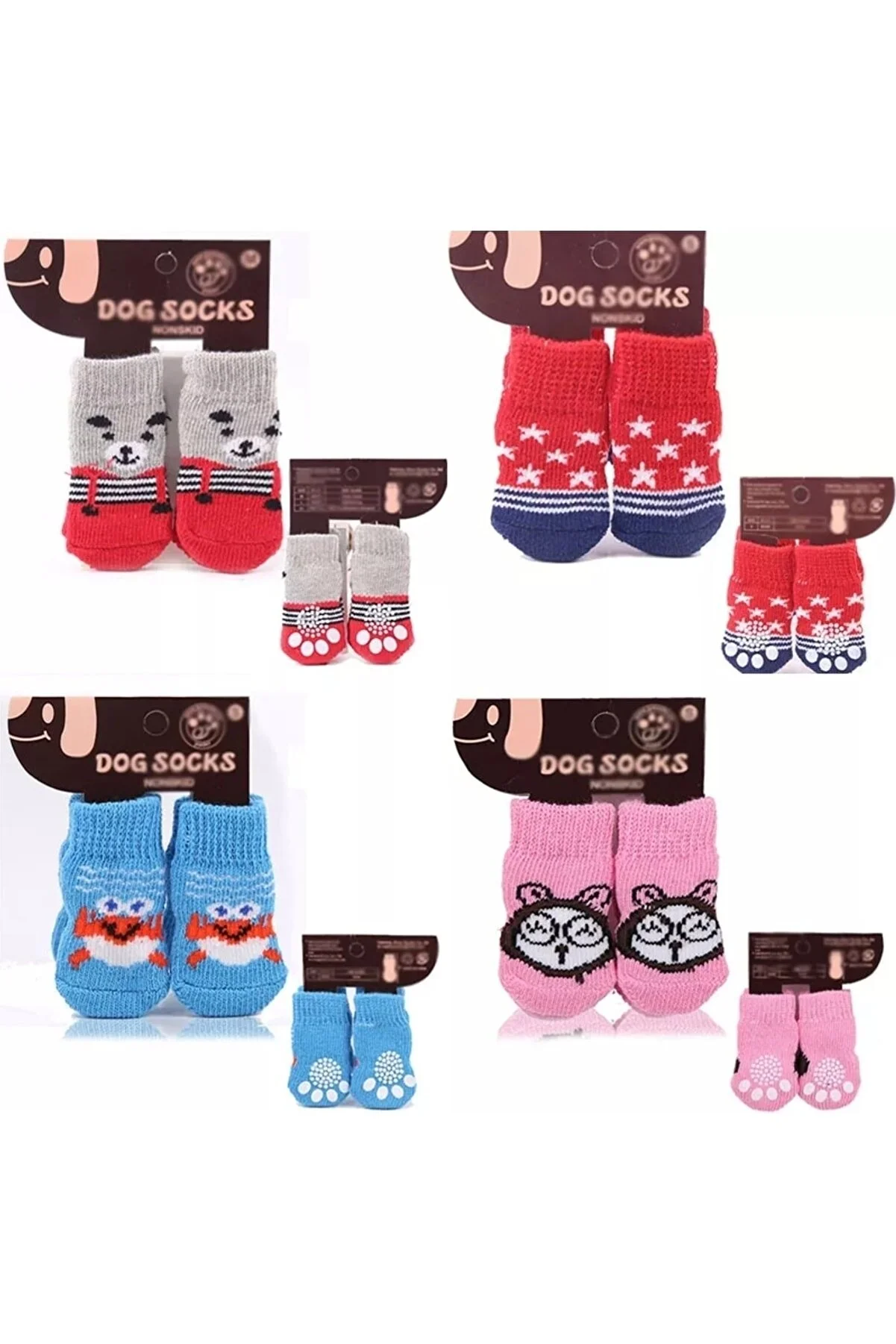 Kedi Köpek Kaydırmaz Örme Çorap