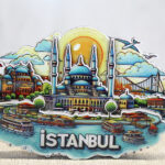 Ahşap İstanbul Temalı Magnet - Model 3