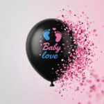 Pembe Konfetili Cinsiyet Balonu