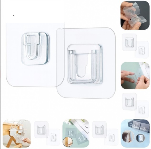 Geçmeli Klips Eşya Sabitleme Askısı 10'lu Set