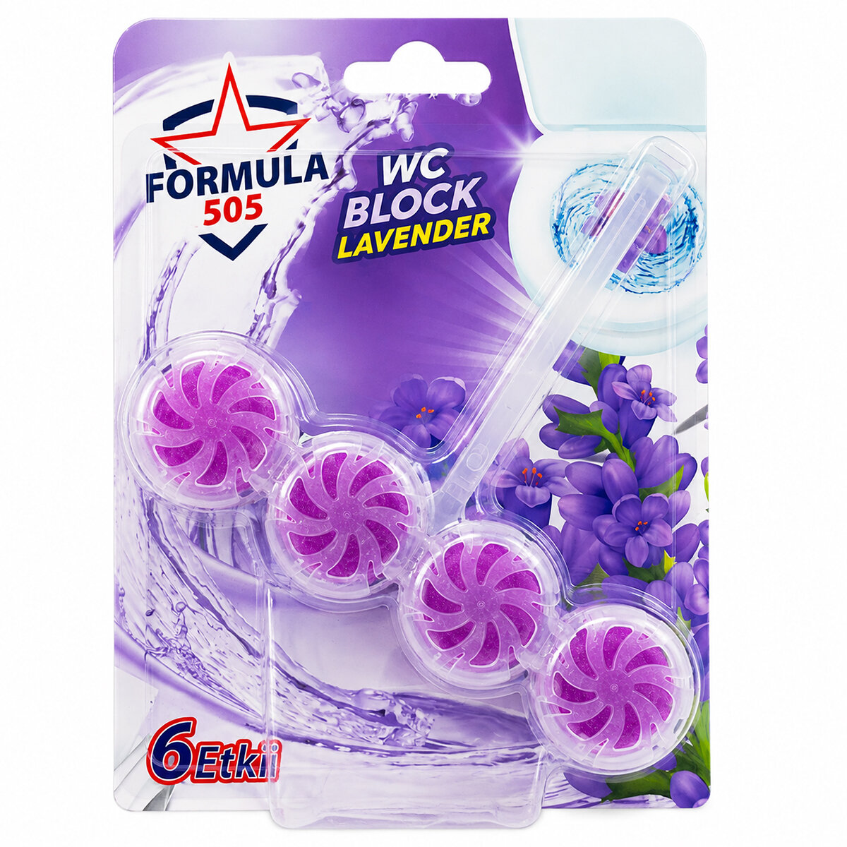 4'lü WC Blok - Lavanta Kokulu - 2 Adet - 6 Etkili - 200 gr
