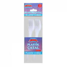 Plastik Çatal Seti - 10'lu Paket - Beyaz Renk - Kullan At Çatal