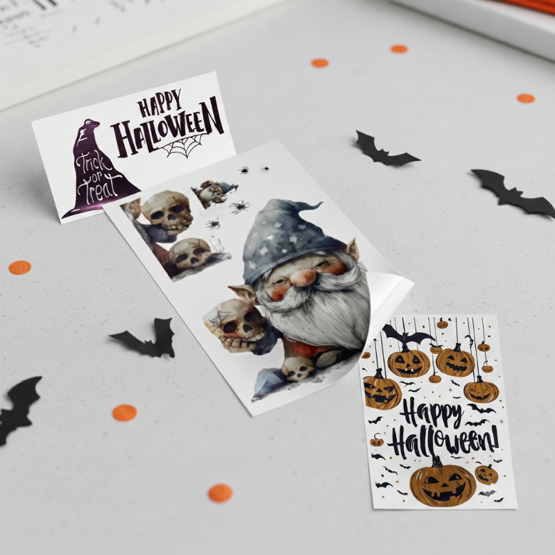 Halloween Temalı Duvar Stickerı - 3 Farklı Model - Cadılar Bayramı Dekoru - 57x24 cm