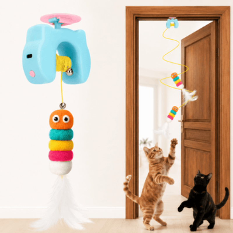 Otomatik Yo-Yo Kedi Oyuncağı - Şarjlı Oyuncak - Makaralı